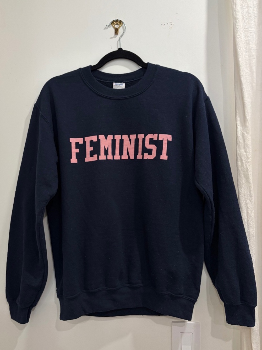 Women’s Navy Feminist Crewneck (Size S)